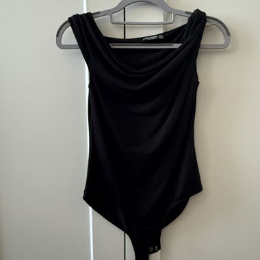 Black Off-Shoulder Bodysuit