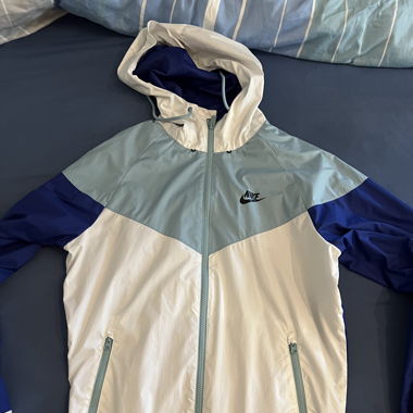 nike jacket / blue / baby blue / white