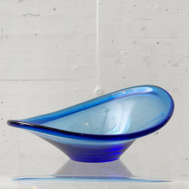 Coupe bleue de Per Lütken pour Holmegaard 1960
