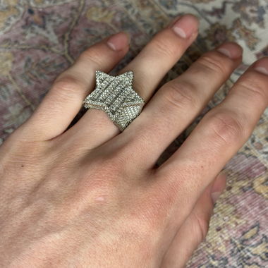 Anello a Stella con Strass