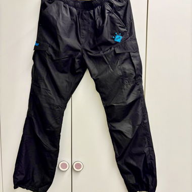 Pantaloni sportivi neri Number foderati in pile L