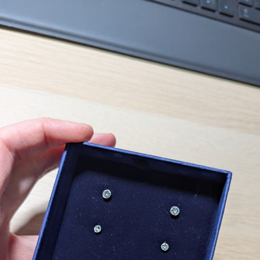 Boucles d'oreilles Swarovski argentées