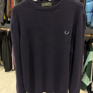 Maglione in lana blu navy Fred Perry taglia XXL