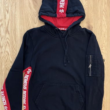 Alpha Industries Hoodie - Nero/Rosso