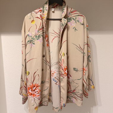 Gemusterte Polyester-Bluse