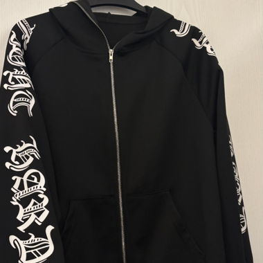 Black hoodie with print