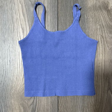 Kurzes Trägertop, blau