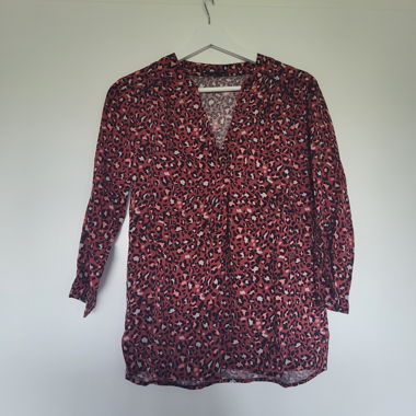 Blouse motif leopard 38 bordeau jacqueline riu