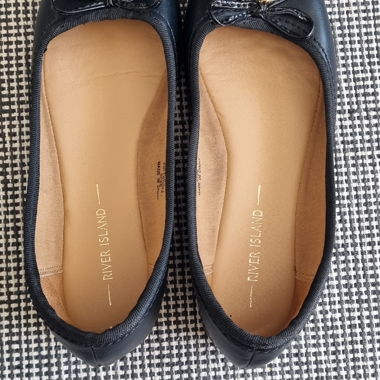 Black Pearl Bow Ballet Flats