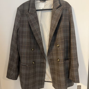 Veste de blazer à carreaux