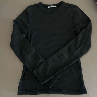 T-shirt à manches longues gris foncé