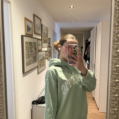 Sweat à capuche vert menthe ATHLETIC