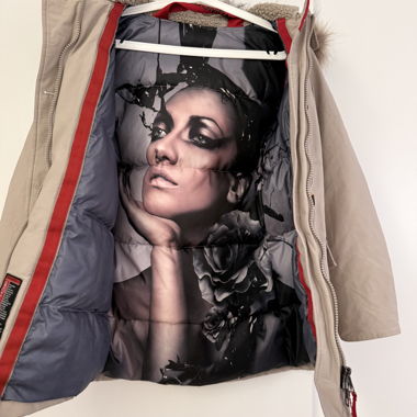 Parka Freedomday beige mit Kapuze