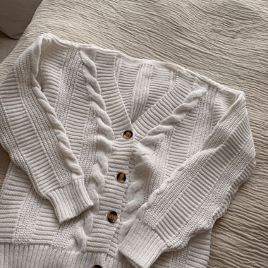 White Knit Cardigan