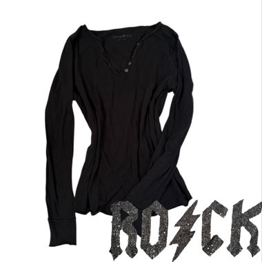 Zadig & Voltaire Vintage Longsleeve T-Shirt mit Nieten