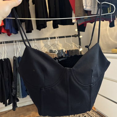 Top bustier nero
