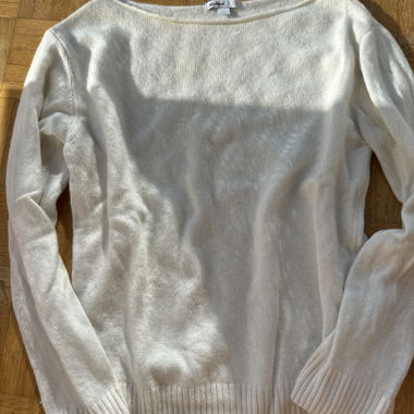 Cream Knit Sweater subdued 