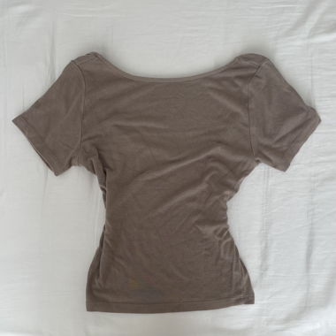 KURZES (CROP) TOP- BRAUN/BROWN