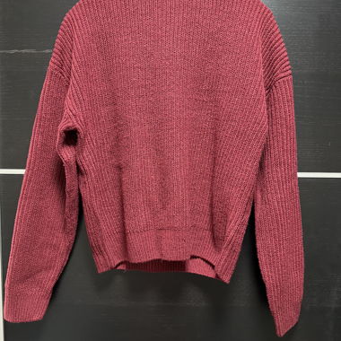 Pull en maille rouge
