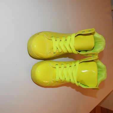 Neon-gelbe High-Top Sneaker Gr.40