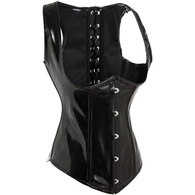 Corsetto in vernice (nuovo di fabbrica, mai indossato) nero