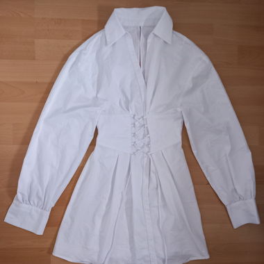 White Dress with Corset Details