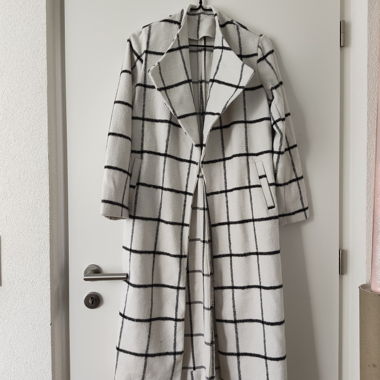 Long manteau à carreaux