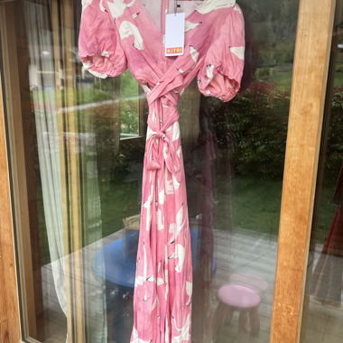 KITRI Pink Swan Midi Dress