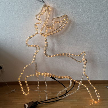 Weihnachtsdeko: Leuchtender Rentier 100/70cm