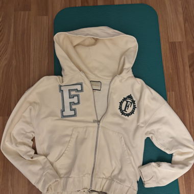 FINELLI Cream Zip-Up Hoodie M