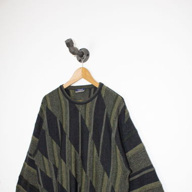 beautiful vintage sweater with geometric patterns