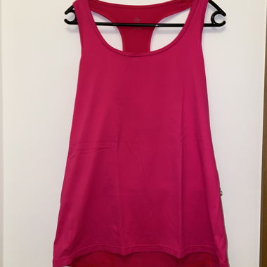 Neon-pink sports tank top