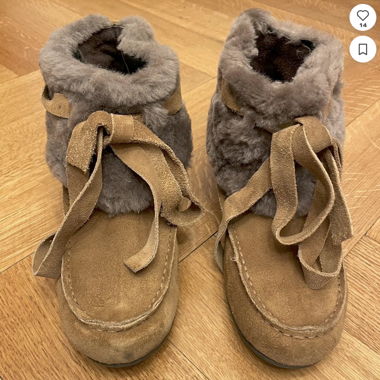 Stivaletti in pelle scamosciata camel con pelliccia sintetica Minelli