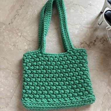 Green Crochet Bag