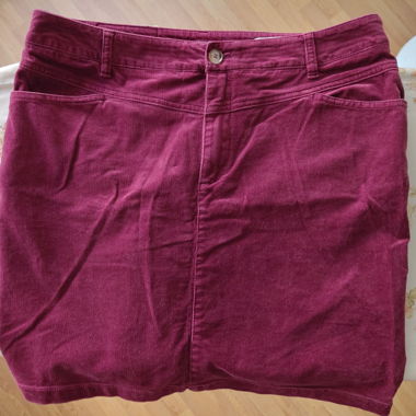 Burgundy Corduroy Skirt