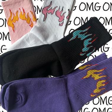 Chaussettes à thème flamme lot de 4