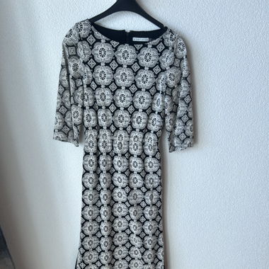 Kleid schwarz, weiss