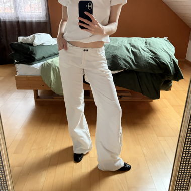 Pantalon Cargo Blanc