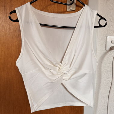 Twisted White Top SHEIN
