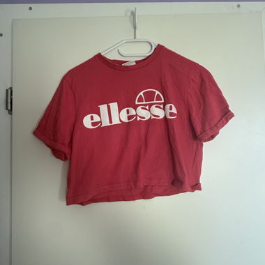 T-shirt crop ellesse rosso