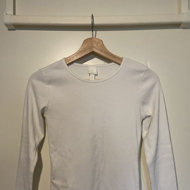 Weisses Langarm Shirt von H&M