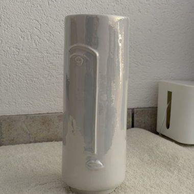 White Cylinder Vase