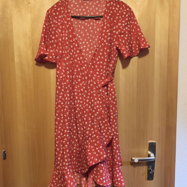 ONLY vestito portafoglio rosso a fiori