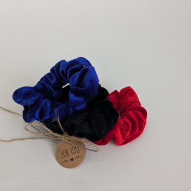 Velours Scrunchies Set (3-teilig)