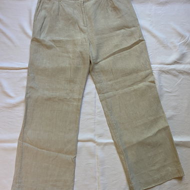 Lightweight Beige Linen Pants