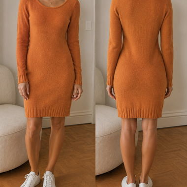 Abito maglione arancione VILA