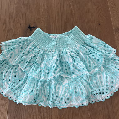 Mini Skirt with Lace-Style Cutout Embroidery