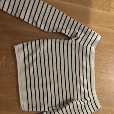 Striped off shoulder shirt