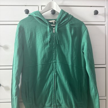 Felpa con zip verde