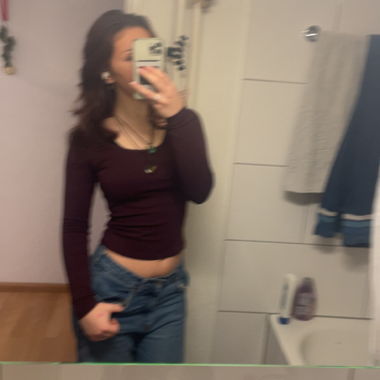 Maglia maniche lunghe bordeaux H&M Divided S